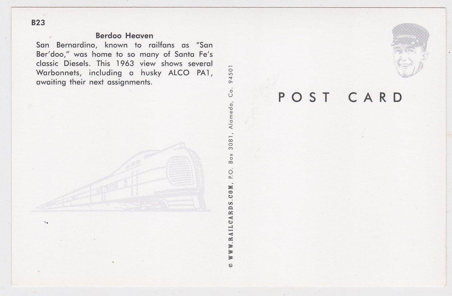 AT&SF Santa Fe Warbonnet Diesel Locomotives At San Bernardino 1963 - TulipStuff