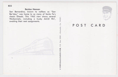 AT&SF Santa Fe Warbonnet Diesel Locomotives At San Bernardino 1963 - TulipStuff