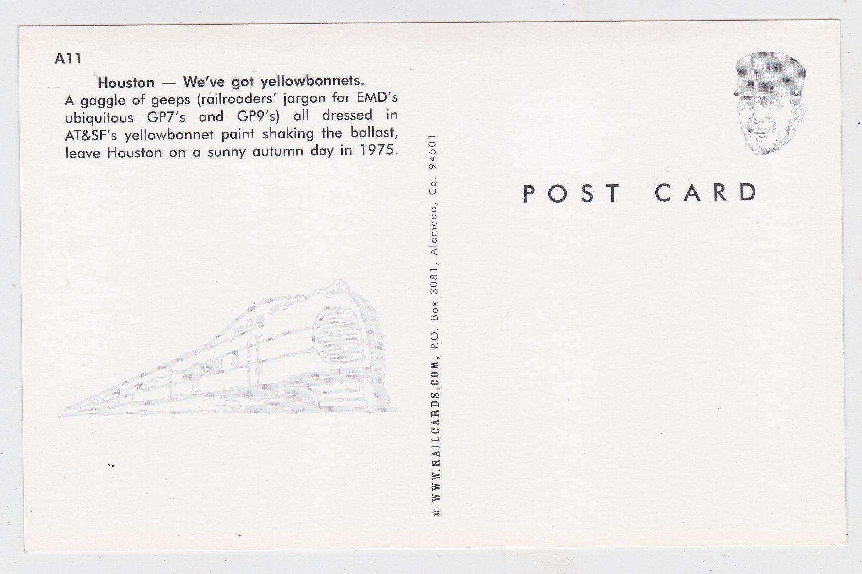 AT&SF Santa Fe Yellowbonnet Geeps EMD GP7 GP9 Locomotives - TulipStuff