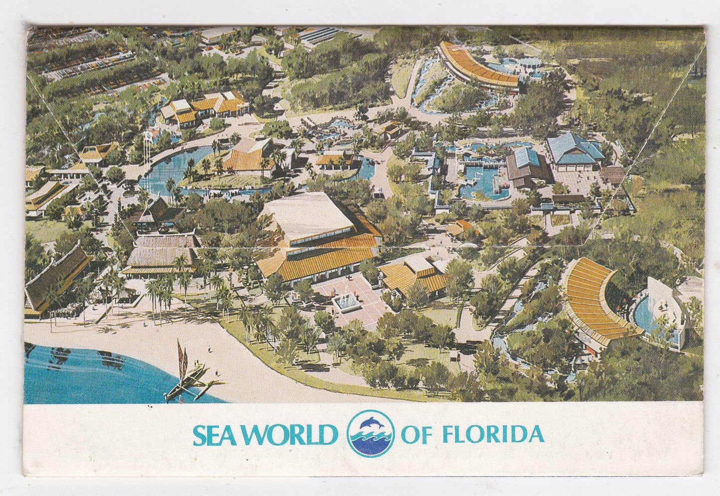 Sea World Orlando Florida 12 View Souvenir Postcard Folder 1974 - TulipStuff
