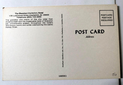 The Sheraton Charleston Hotel South Carolina Early 1980's Postcard - TulipStuff