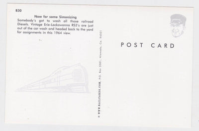 Erie Lackawanna Alco RS3 Diesel Locomotive Train Postcard - TulipStuff