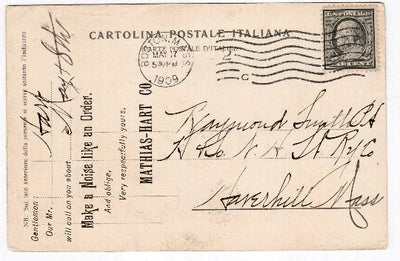 Panorama di Sorrento Italy Antique Postcard 1909 Stengel Undivided Back - TulipStuff