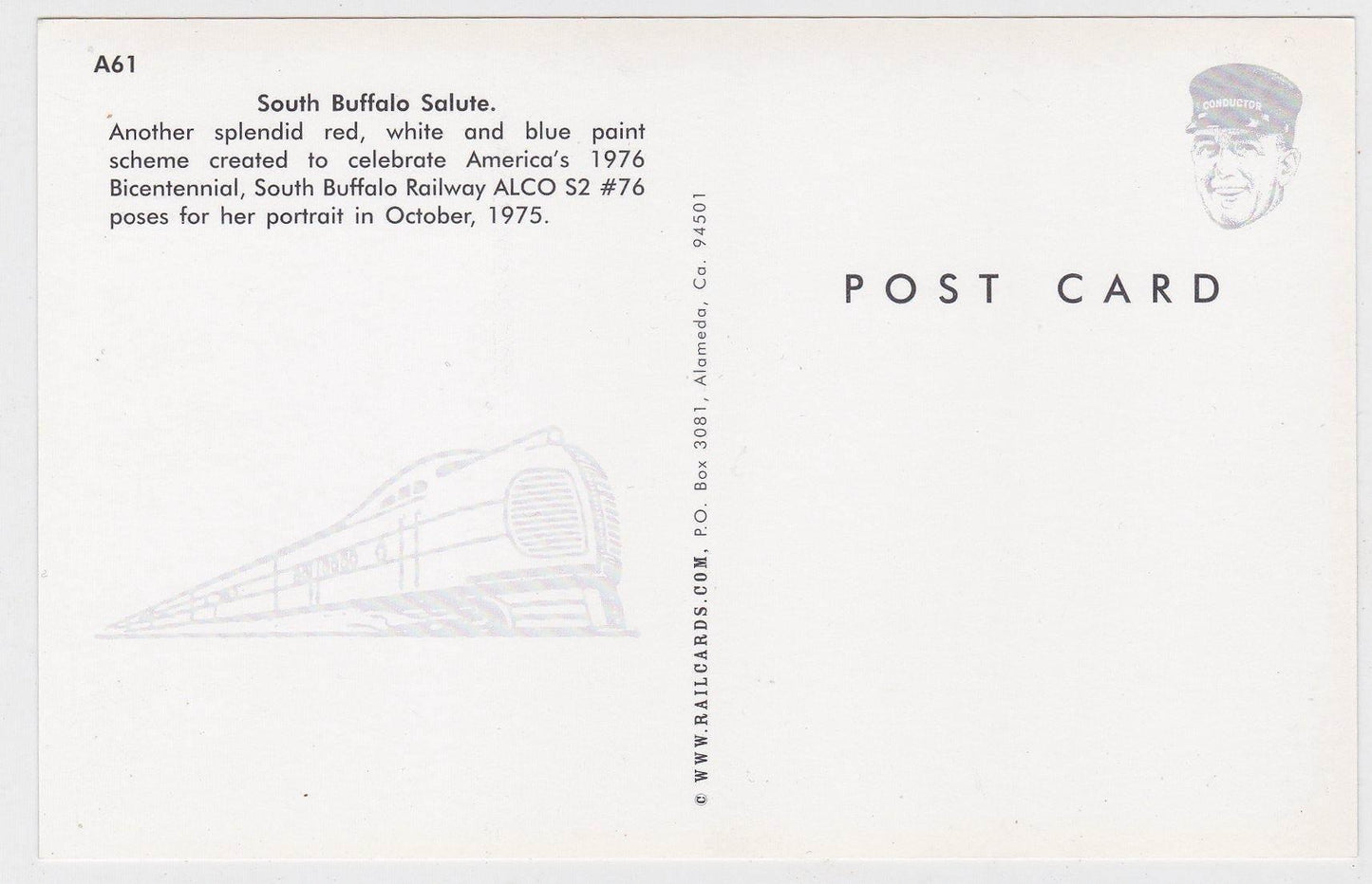 South Buffalo Railway Bicentennial Alco S2 Diesel Locomotive - TulipStuff