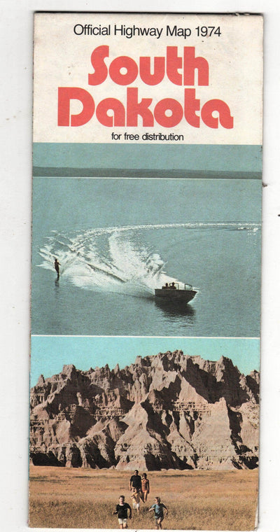South Dakota 1974 Official State Highway Map - TulipStuff