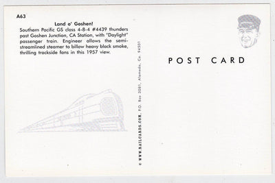 Southern Pacific Daylight Passenger Train GS Class Steam Locomotive - TulipStuff