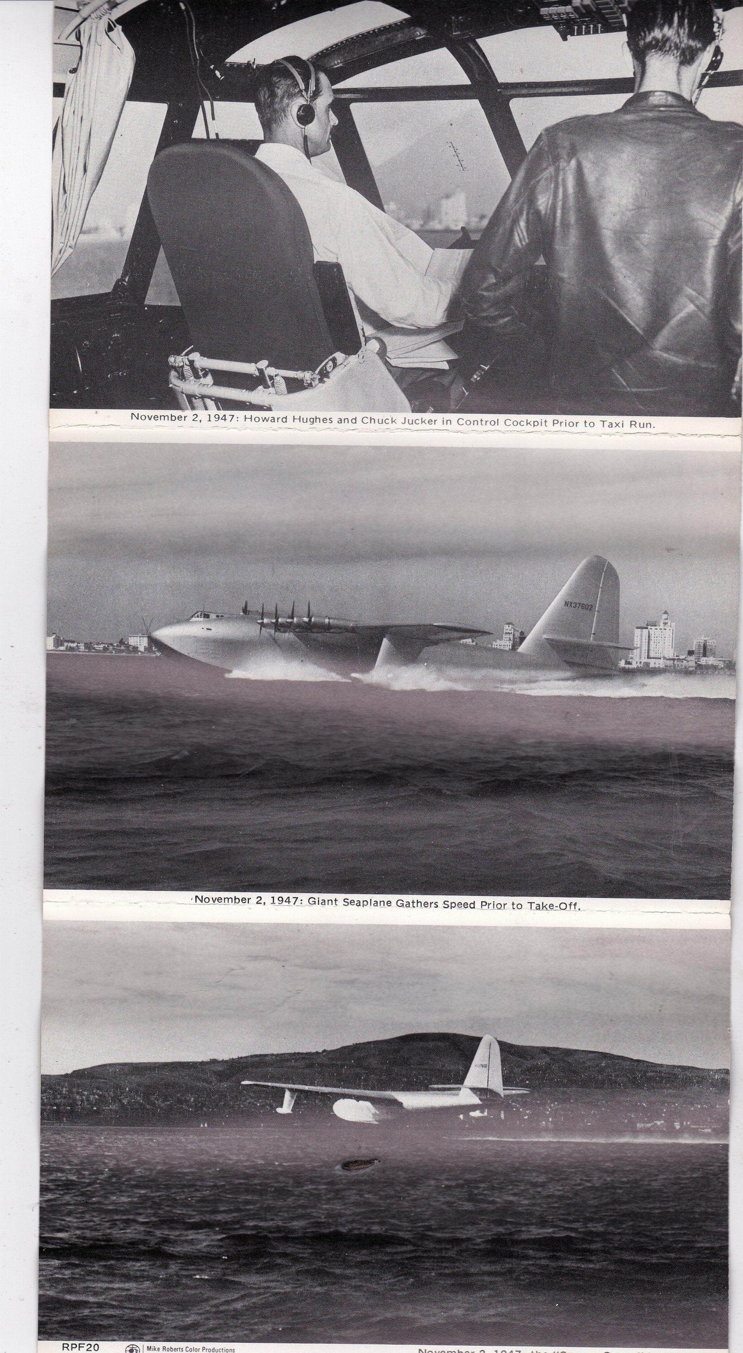 Spruce Goose Hughes Flying Boat Long Beach CA 14 View Pictorial Folder - TulipStuff