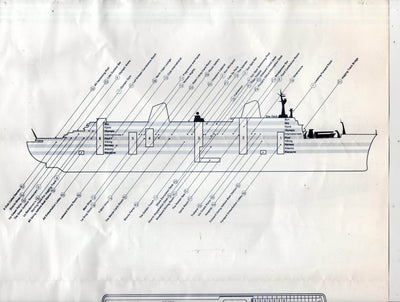 Norwegian Cruise Line ss Norway Directory Deck Plans 1990's - TulipStuff
