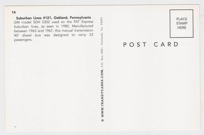 Suburban Lines GM SDH 5302 Bus Oakland Pennsylvania 1980 - TulipStuff