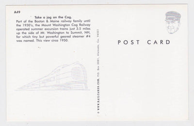 Mount Washington Cog Railway Summer Excursion Train Postcard - TulipStuff