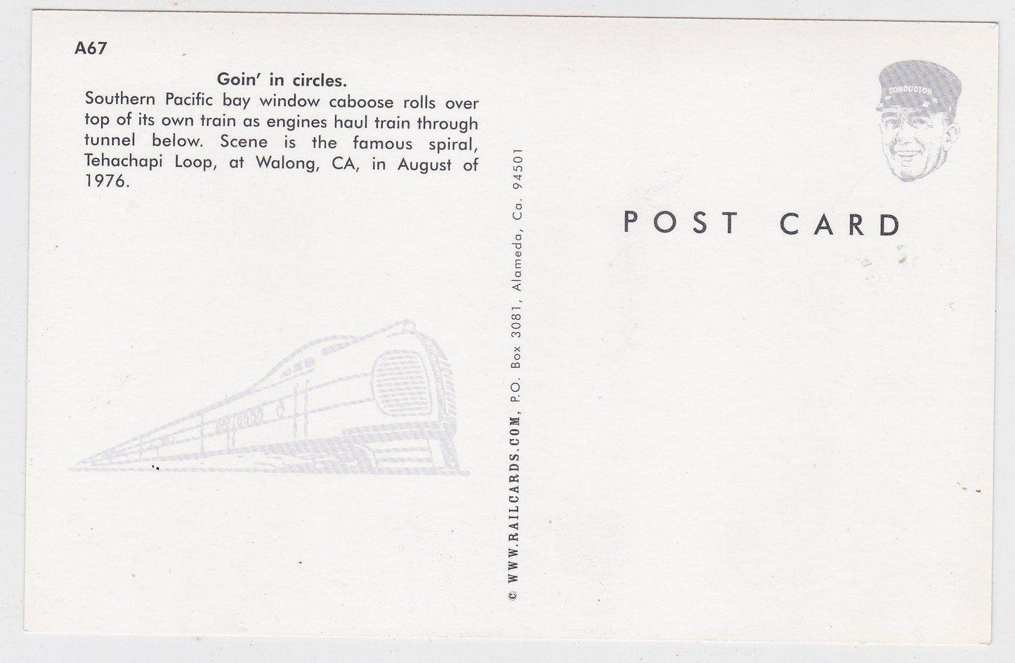 Southern Pacific Train At Tehachapi Loop Tunnel Walong CA 1976 - TulipStuff