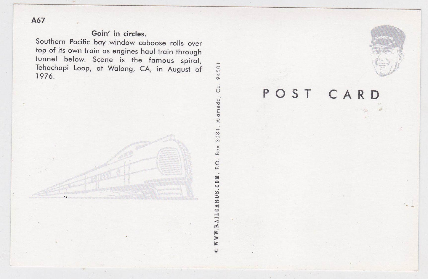 Southern Pacific Train At Tehachapi Loop Tunnel Walong CA 1976 - TulipStuff