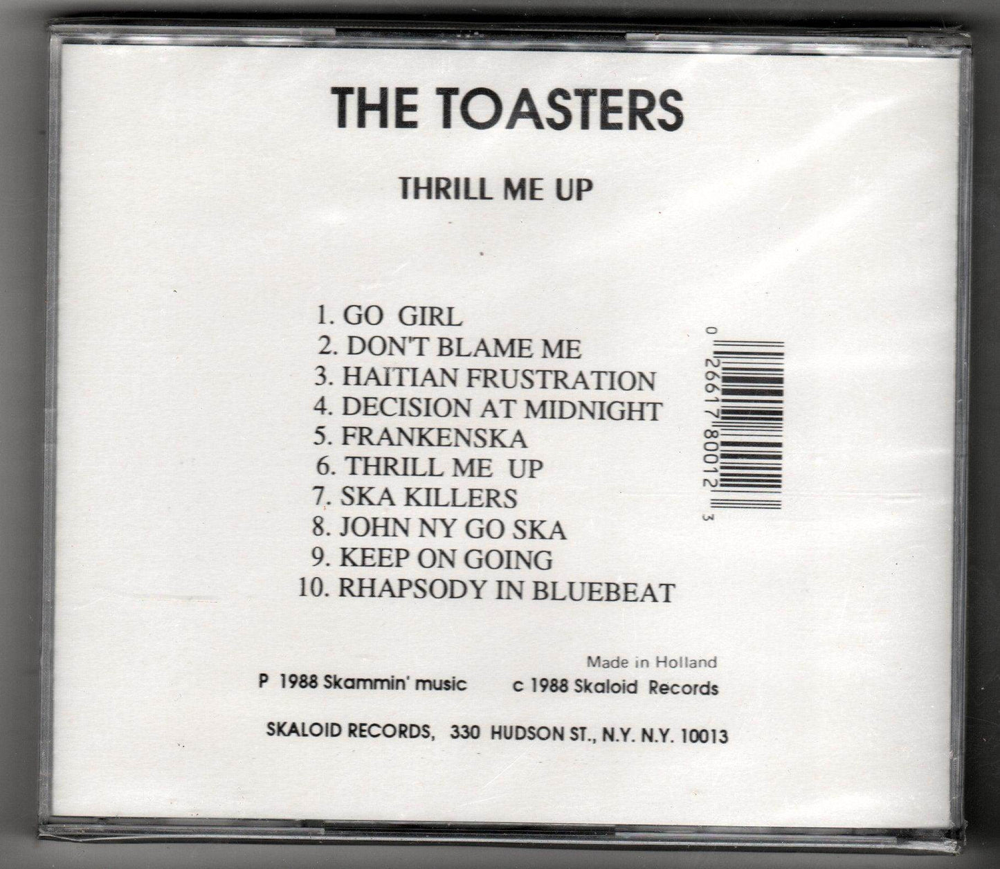 The Toasters Thrill Me Up NYC Ska Album CD Skaloid 1988 - TulipStuff