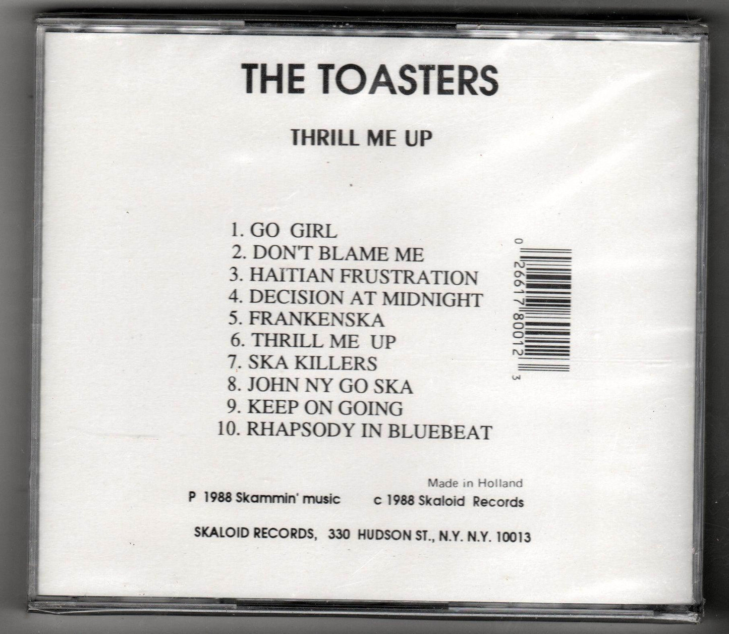 The Toasters Thrill Me Up NYC Ska Album CD Skaloid 1988 - TulipStuff