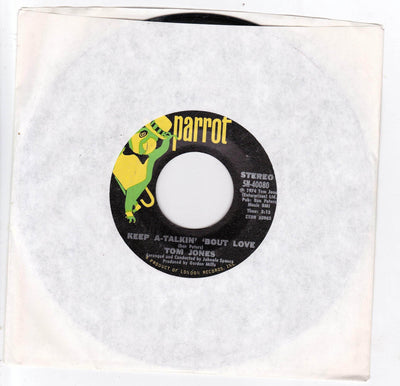 Tom Jones Somethin Bout You Baby I Like 7" Vinyl Parrot 1974 - TulipStuff