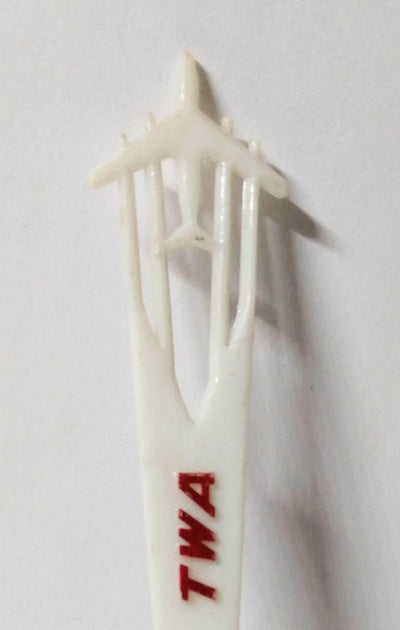 TWA Trans World Airlines 707 Jet Airplane Swizzle Stick Early 1960's - TulipStuff
