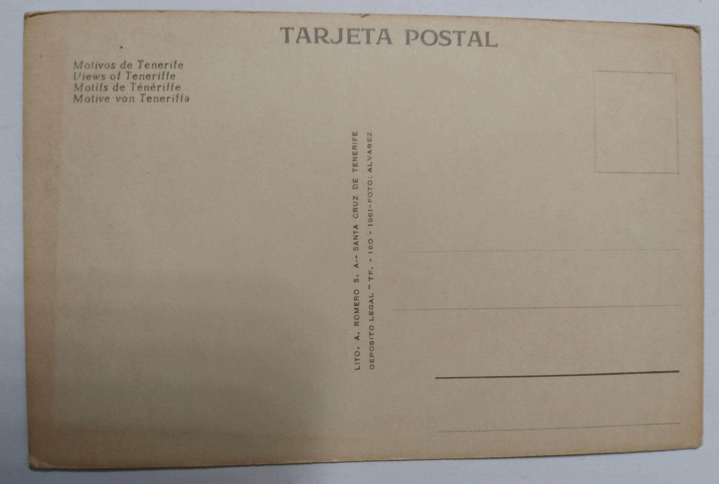 Tenerife Canary Islands Women With Flower Baskets Postcard 1961 - TulipStuff