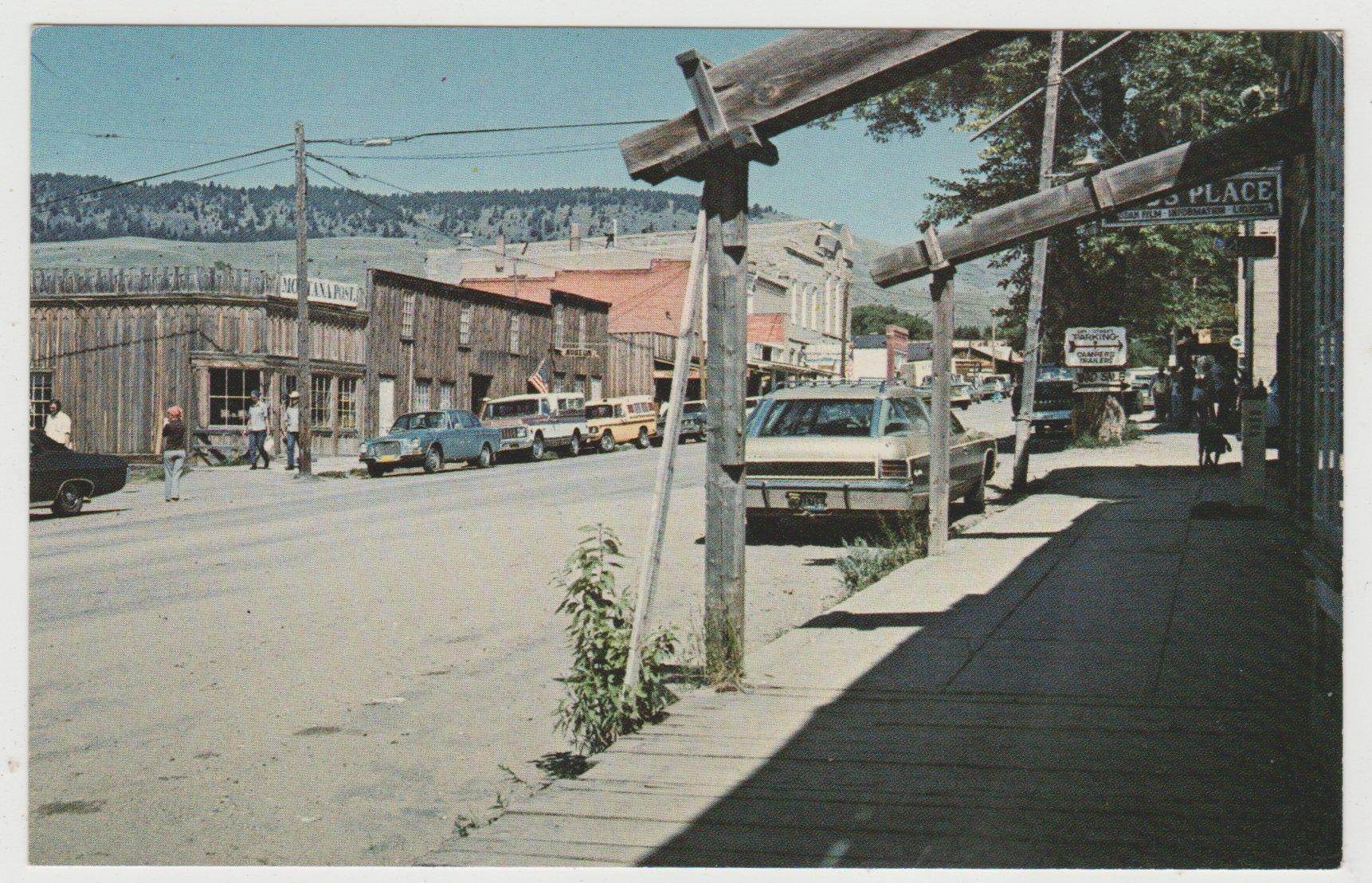 Historic Virginia City Montana Restored Mining Town 1970's Postcard - TulipStuff