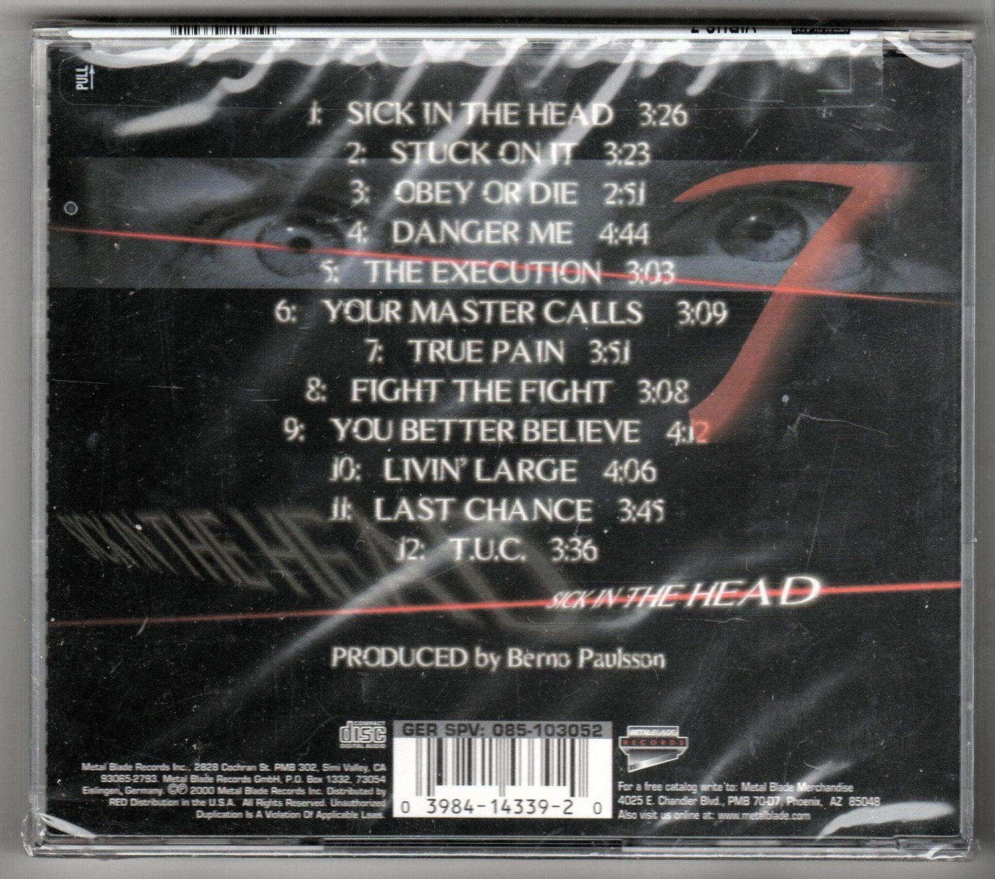 Virus 7 Sick In The Head Album CD Metal Blade 2000 - TulipStuff