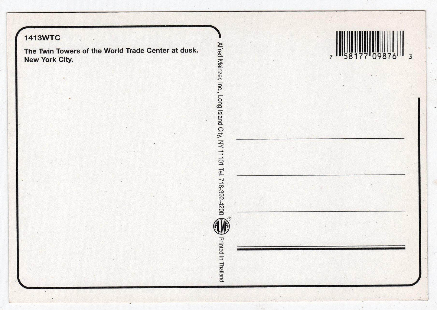 World Trade Center Twin Towers New York City At Dusk Late 1990's - TulipStuff