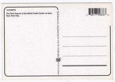 World Trade Center Twin Towers New York City At Dusk Late 1990's - TulipStuff