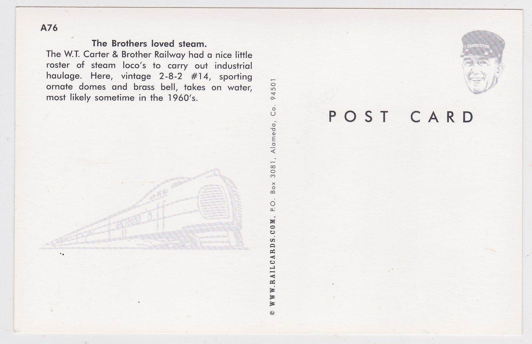 W .T. Carter and Brother Railway 2-8-2 Steam Locomotive 1960's - TulipStuff