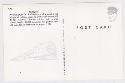 Wyoming Car Co. #8568 GE 44-ton Switcher Diesel Locomotive - TulipStuff