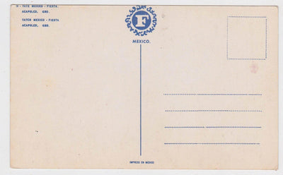 Yate Fiesta Harbor Cruise Ship Acapulco Mexico Postcard 1950's - TulipStuff