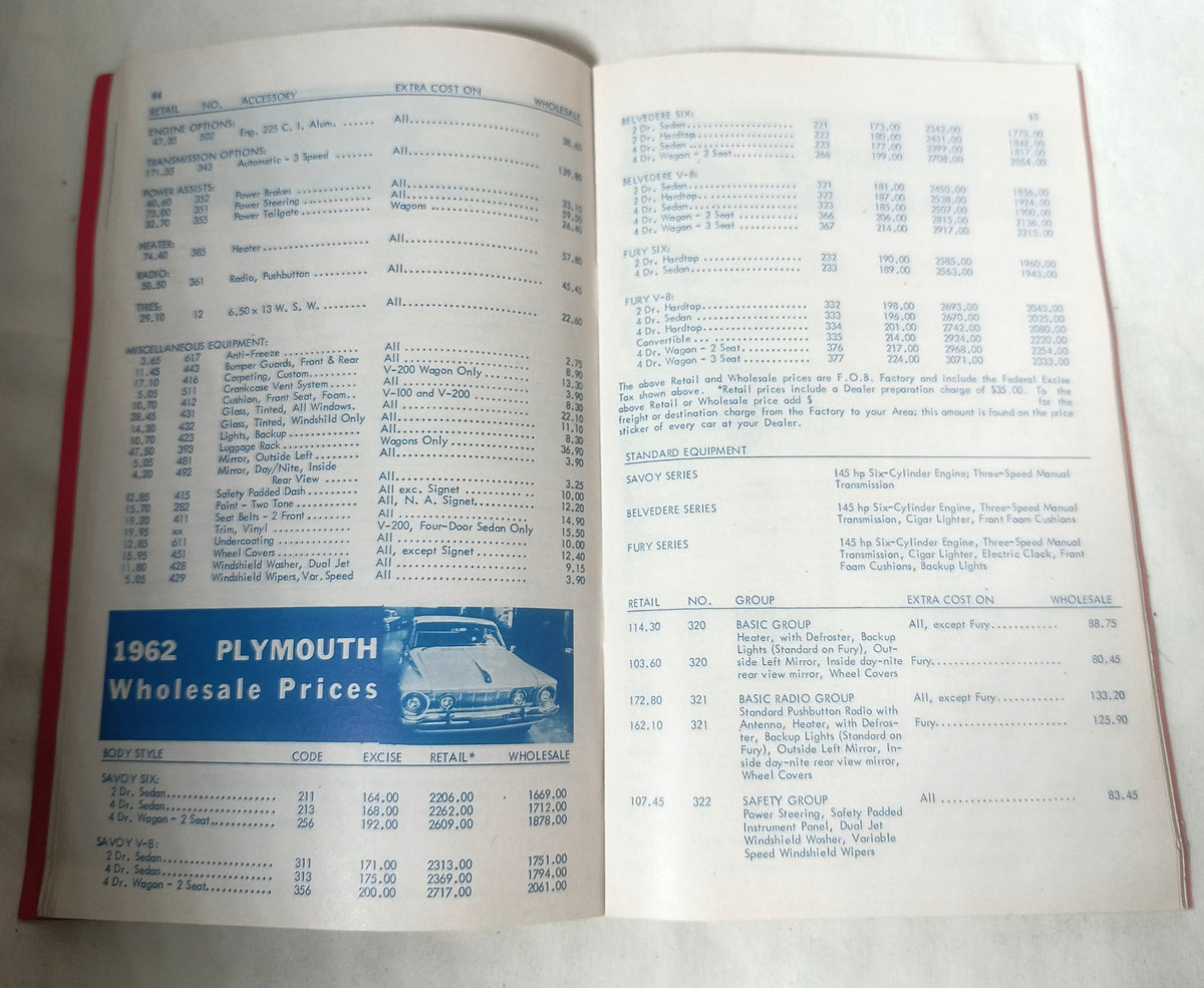 1962 Auto Bluebook Car Prices Wholesale Retail New Used American Imports - TulipStuff