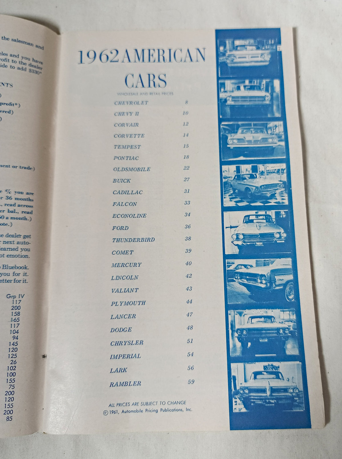 1962 Auto Bluebook Car Prices Wholesale Retail New Used American Imports - TulipStuff