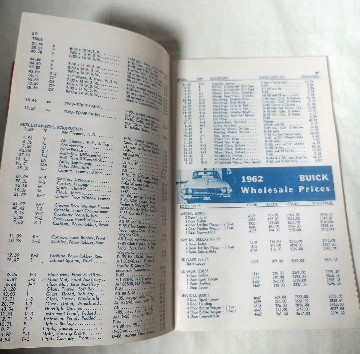 1962 Auto Bluebook Car Prices Wholesale Retail New Used American Imports - TulipStuff