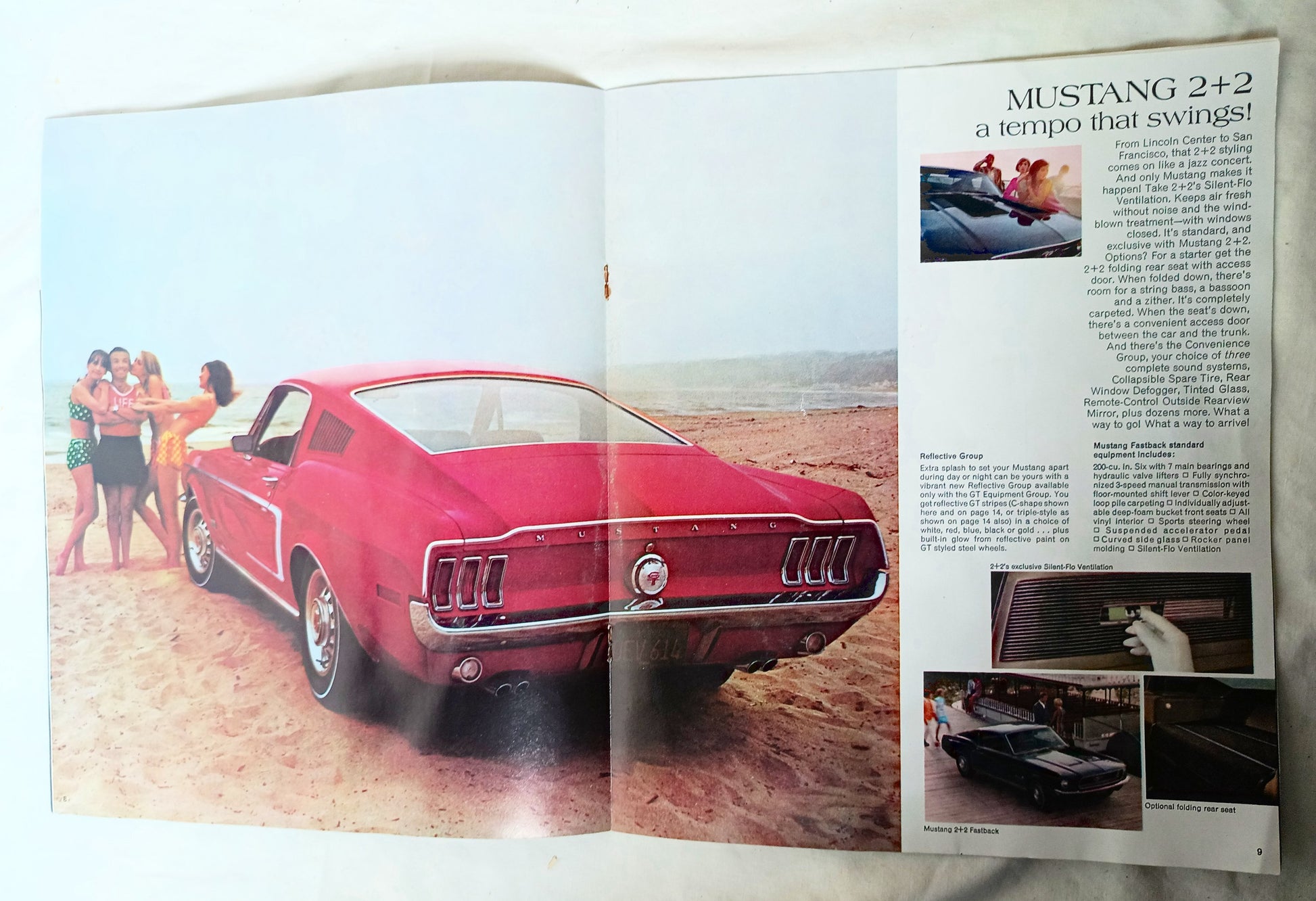 Ford Mustang 1968 Dealer Sales Brochure Hardtop Fastback 2+2 Convertible - TulipStuff