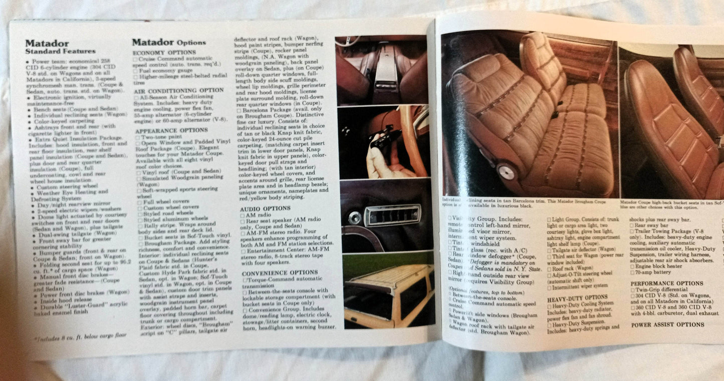 American Motors 1976 AMC Passenger Cars Auto Show Edition Brochure - TulipStuff