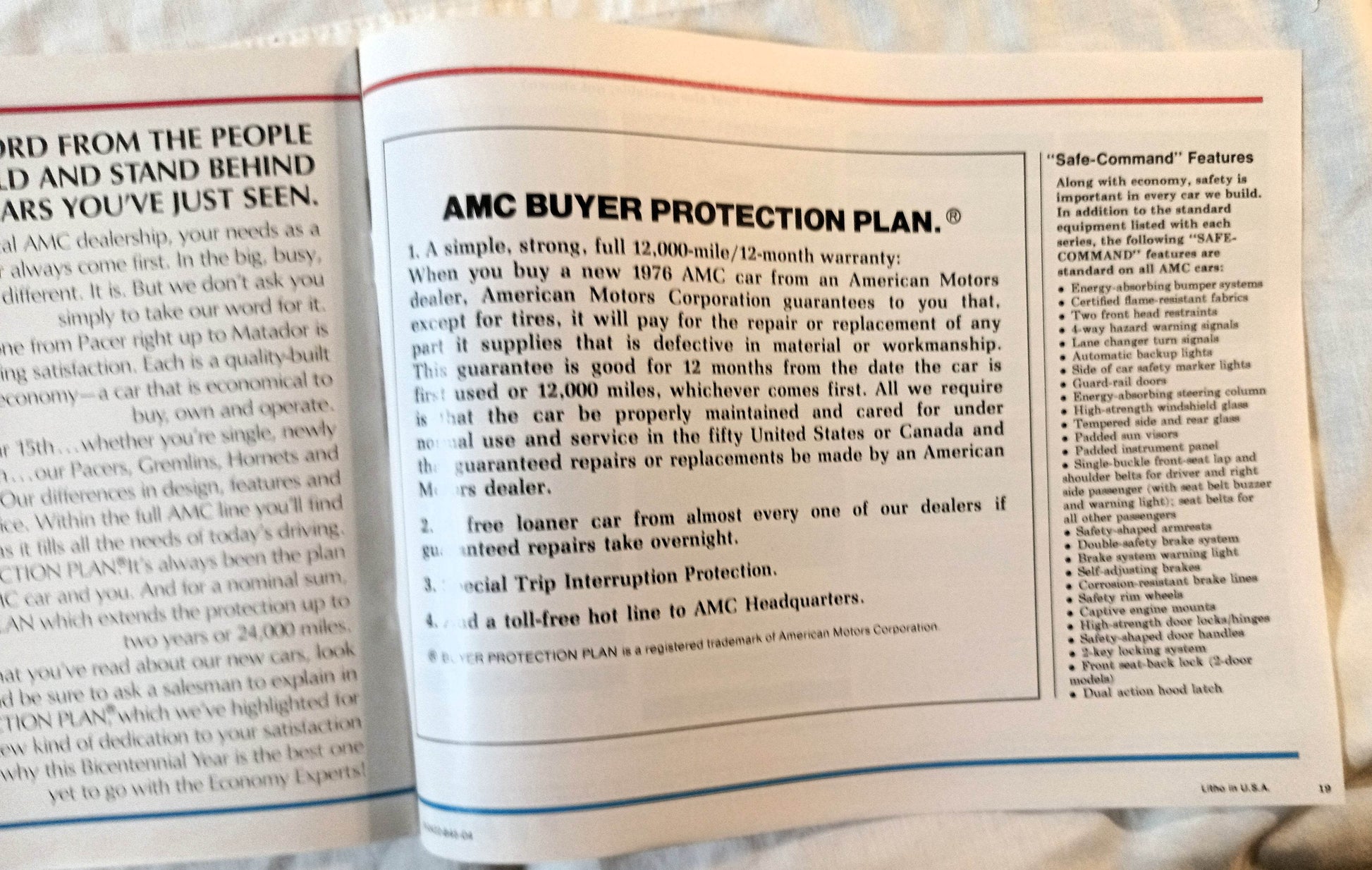 American Motors 1976 AMC Passenger Cars Auto Show Edition Brochure - TulipStuff