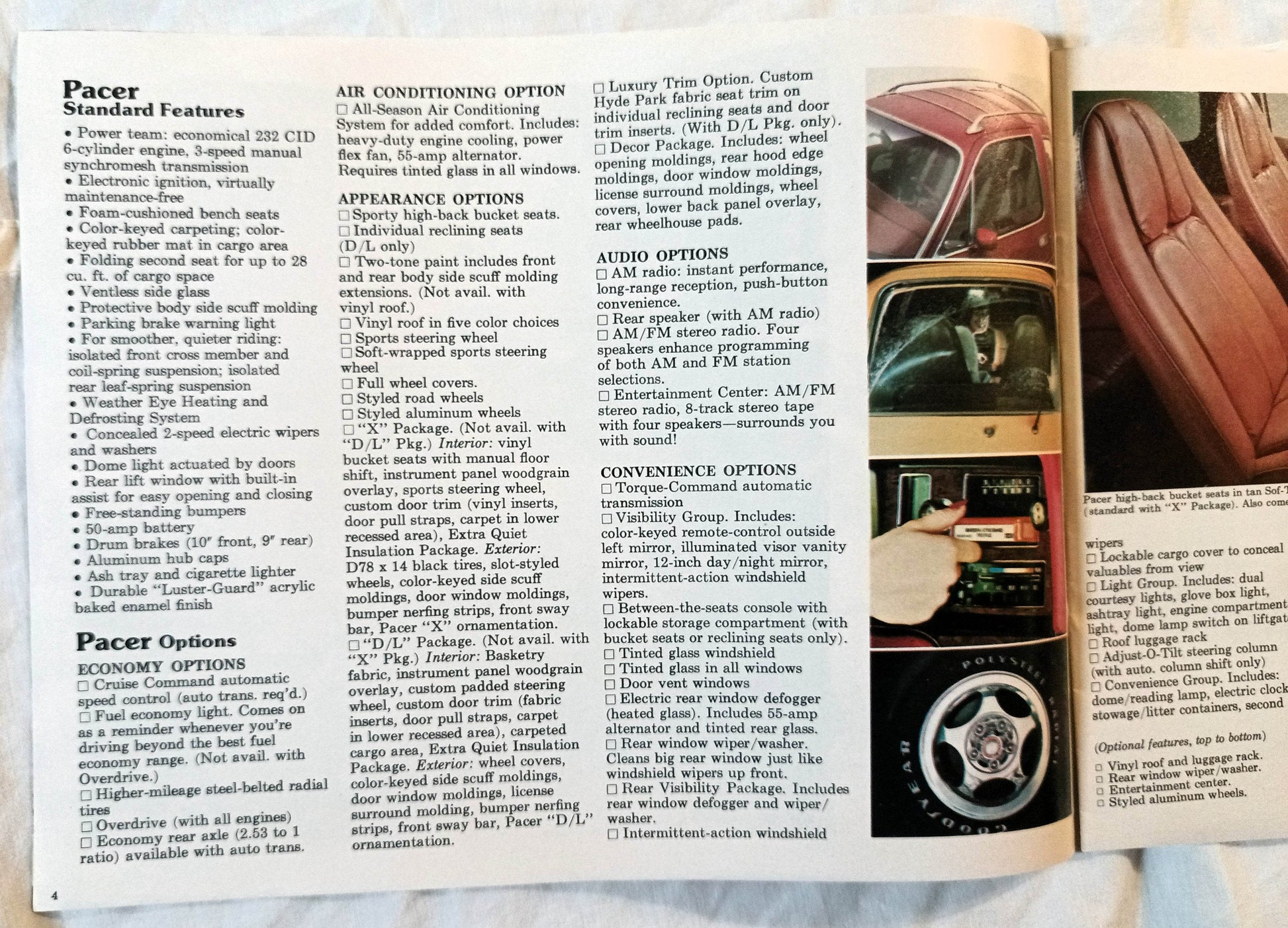 American Motors 1976 AMC Passenger Cars Auto Show Edition Brochure - TulipStuff