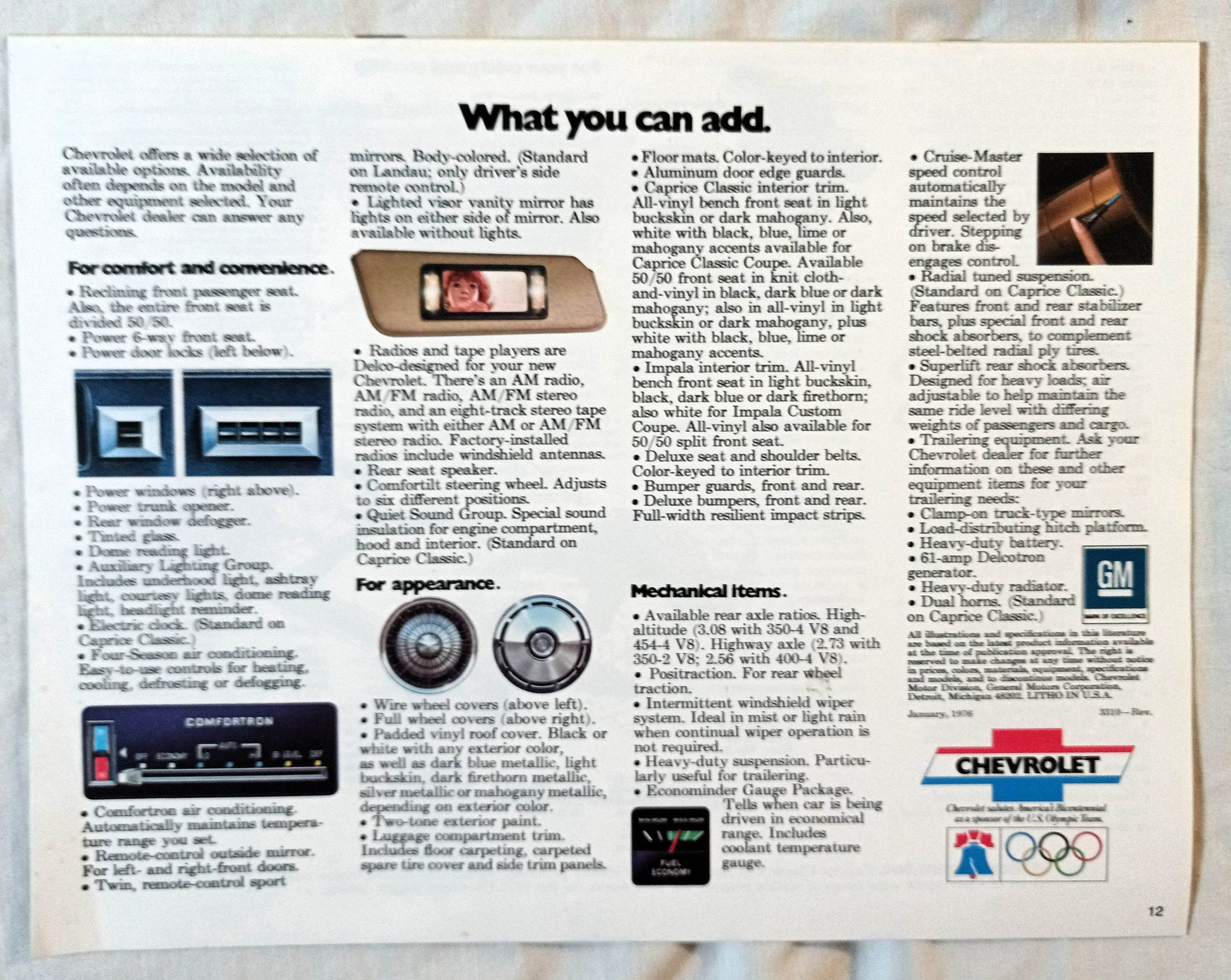 1976 Chevrolet Caprice Classic Impala Dealer Sales Brochure - TulipStuff