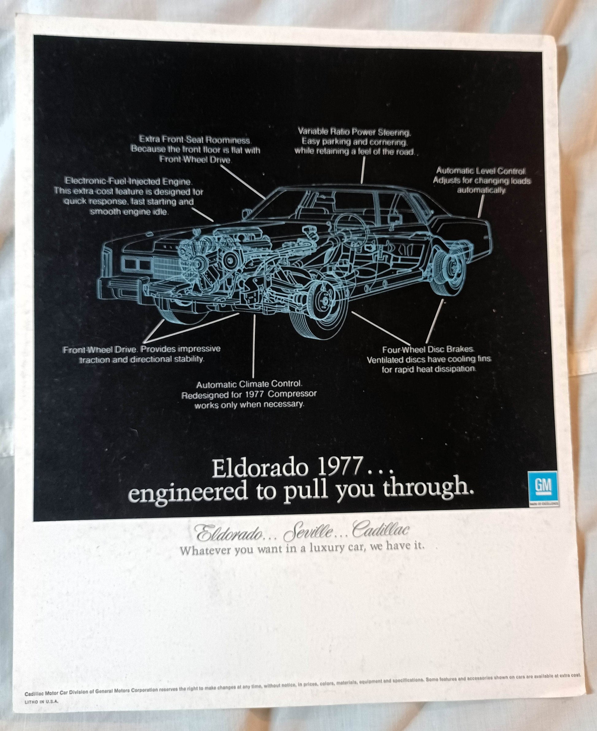 1977 Cadillac Eldorado Coupe Cabriolet Custom Biarritz Sales Brochure - TulipStuff
