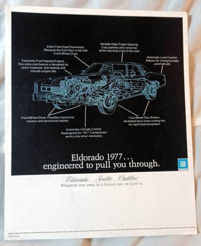 1977 Cadillac Eldorado Coupe Cabriolet Custom Biarritz Sales Brochure - TulipStuff