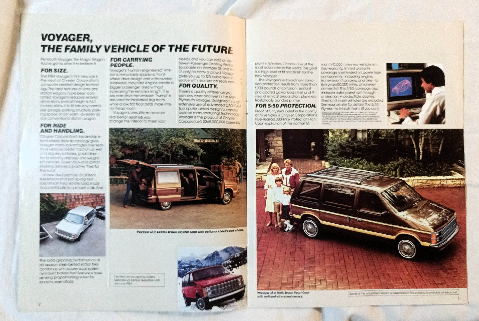 1984 Plymouth Full Line Dealer Sales Brochure Voyager Reliant Turismo - TulipStuff
