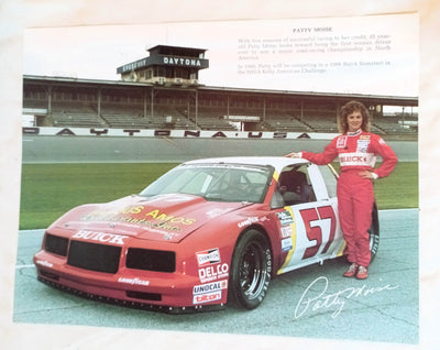 Patty Moise #57 Buick Somerset Regal Famous Amos 1986 Photo Card 11x8.5 - TulipStuff