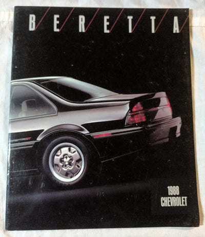 1988 Chevrolet Beretta Coupe CL GT Z51 Dealer Sales Brochure - TulipStuff