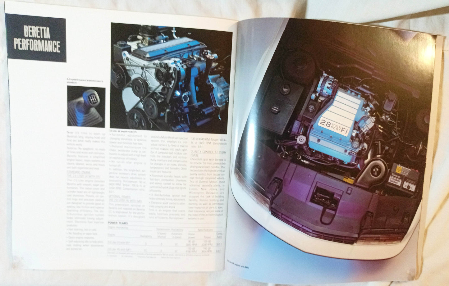 1988 Chevrolet Beretta Coupe CL GT Z51 Dealer Sales Brochure - TulipStuff