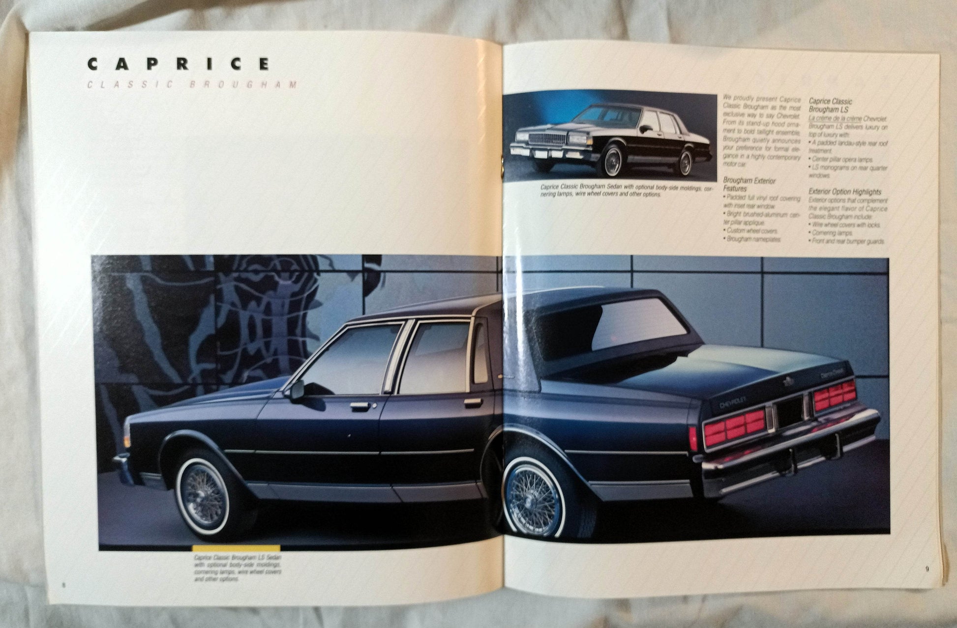 1988 Chevrolet Caprice Classic Brougham Wagon Dealer Sales Brochure - TulipStuff