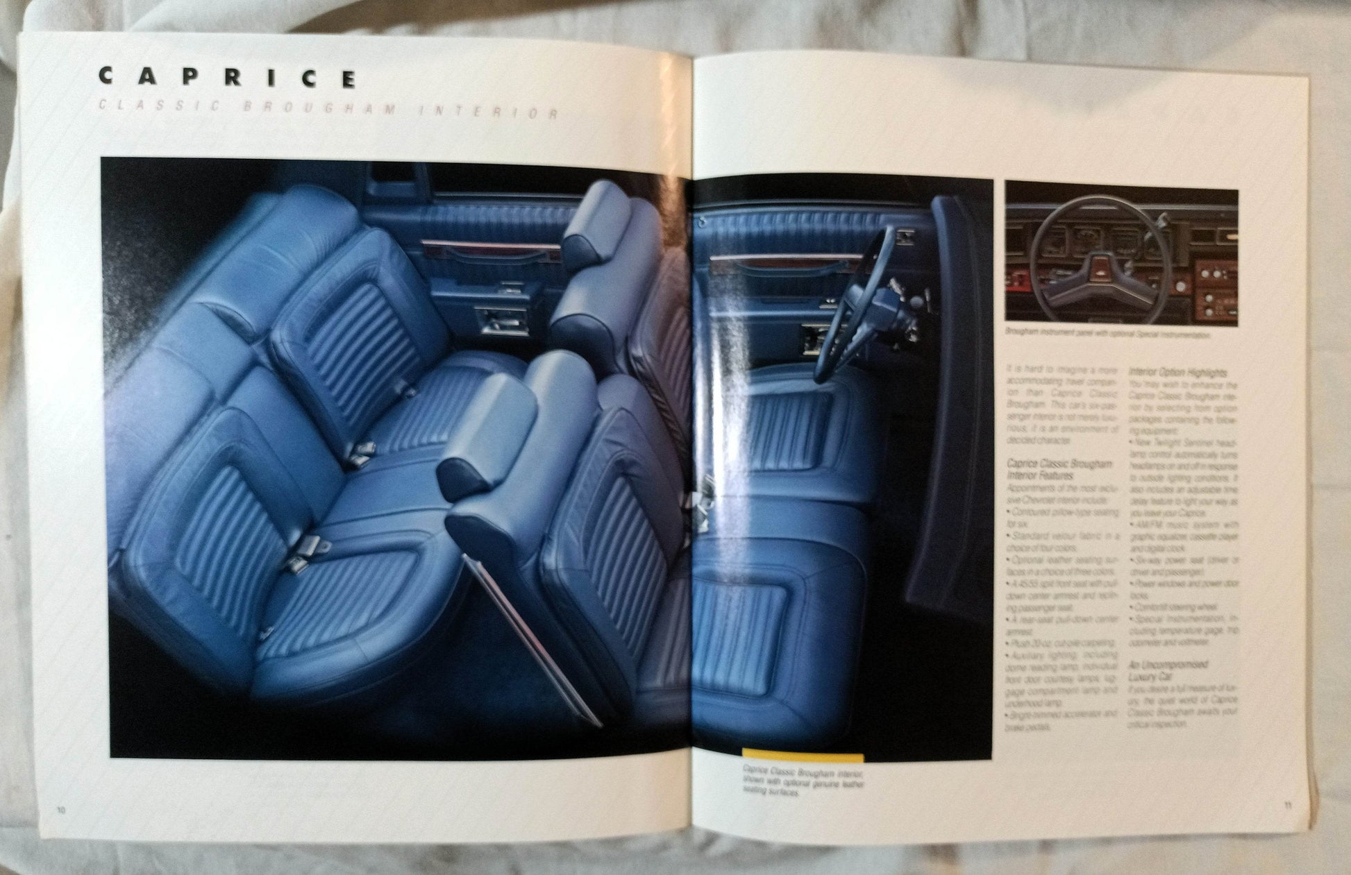 1988 Chevrolet Caprice Classic Brougham Wagon Dealer Sales Brochure - TulipStuff