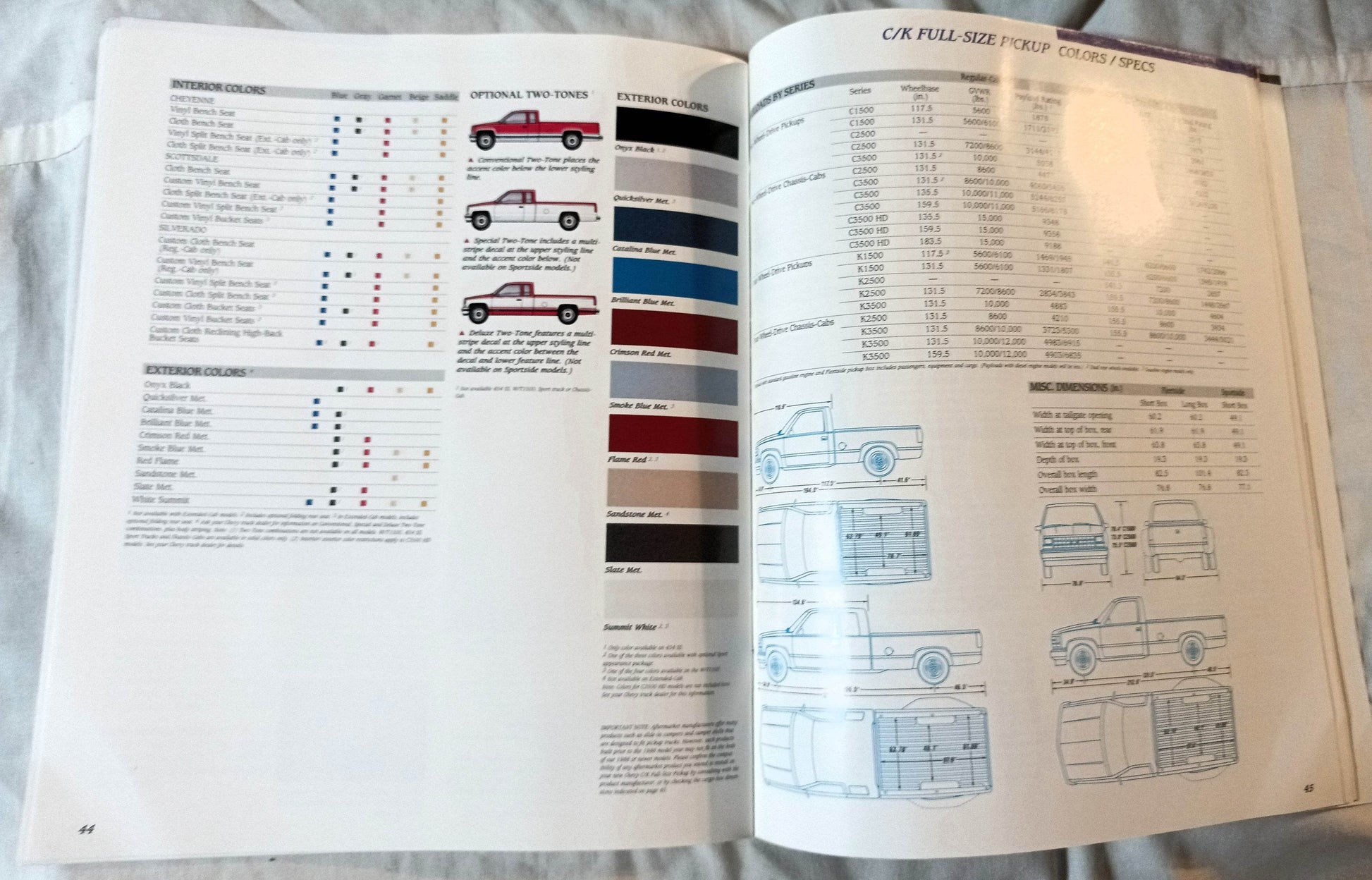 1991 Chevy Trucks Compact And Full-size Pickup Dealer Sales Brochure - TulipStuff