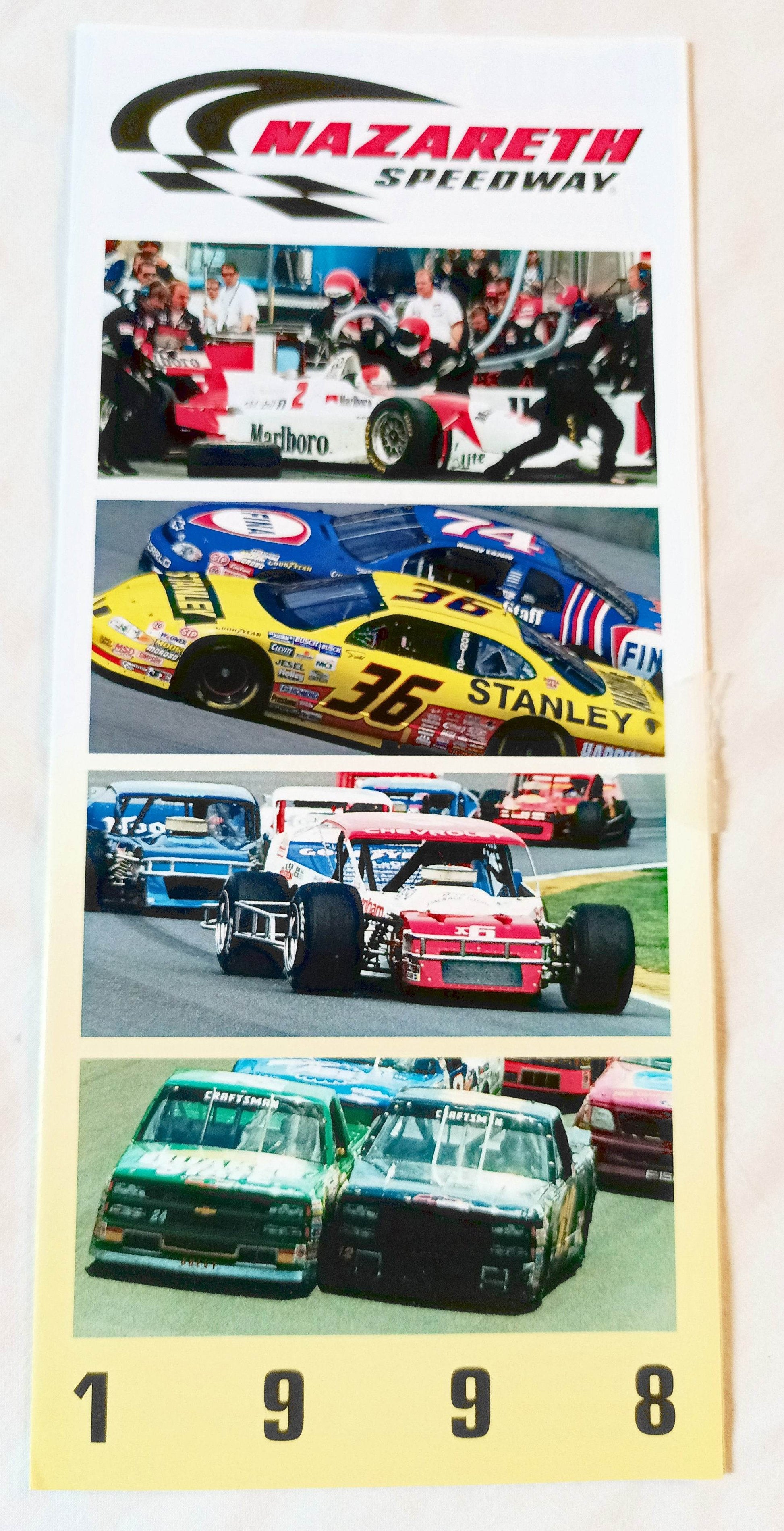 Nazareth Speedway 1998 Race Schedule Info Brochure Pennsylvania - TulipStuff