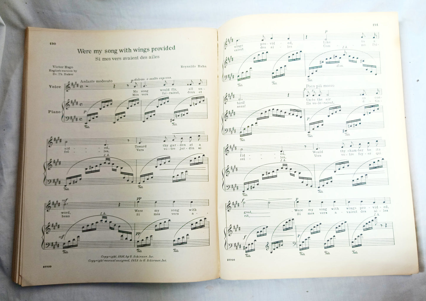 56 Songs You Like To Sing Vocal Piano Sheet Music Book G Schirmer 1937 - TulipStuff