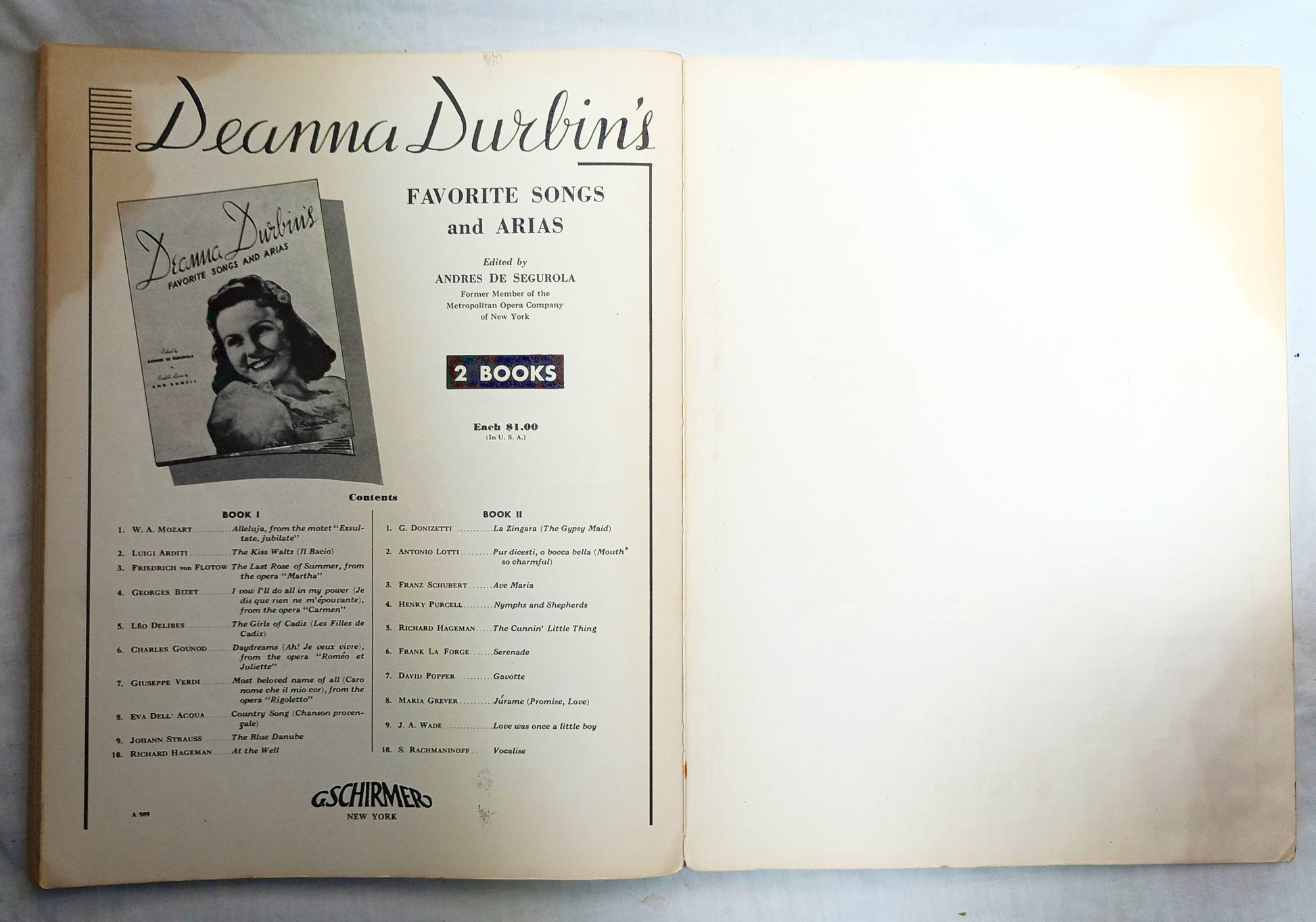 56 Songs You Like To Sing Vocal Piano Sheet Music Book G Schirmer 1937 - TulipStuff
