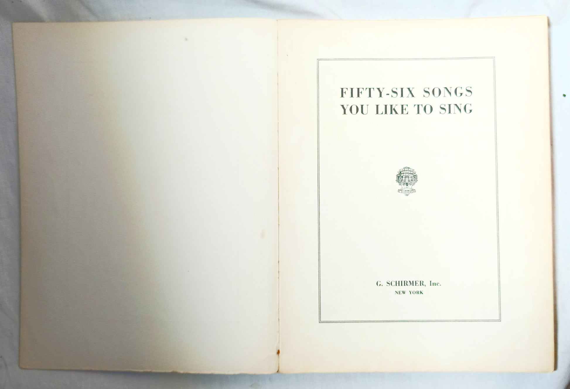 56 Songs You Like To Sing Vocal Piano Sheet Music Book G Schirmer 1937 - TulipStuff
