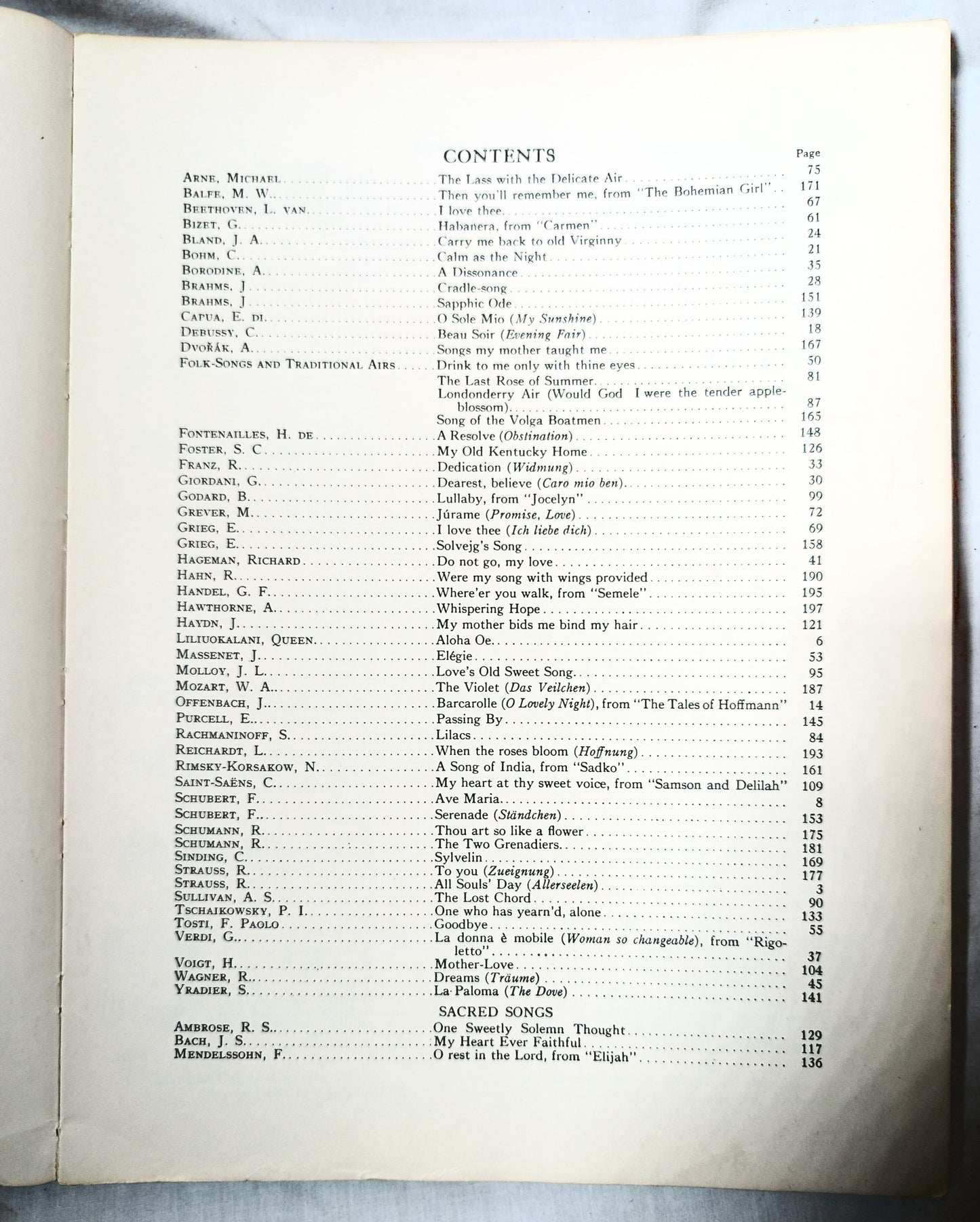 56 Songs You Like To Sing Vocal Piano Sheet Music Book G Schirmer 1937 - TulipStuff